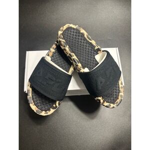 APL NEW Women's TechLoom Satin Slides in‎ Black/ Leopard Size 6